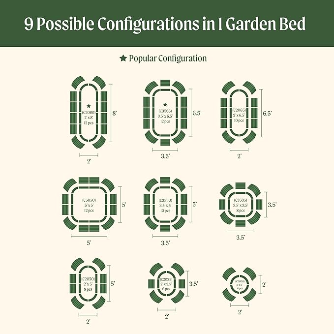 Vego garden Raised Garden Bed Kits, 17" Tall 9 in 1 8ft x 2ft Metal Raised Planter Bed Outdoor for Vegetables Flowers Ground Planter Box, Terra Cotta
